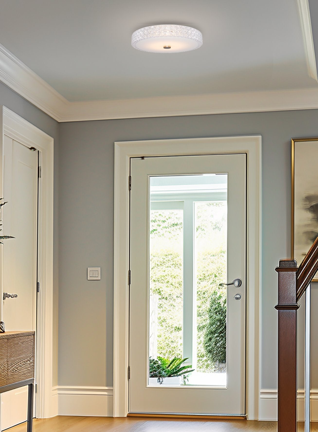 Plafonnier encastré moderne Maxine 15 à DEL intégrée de 20 W (équivalent 120 W)