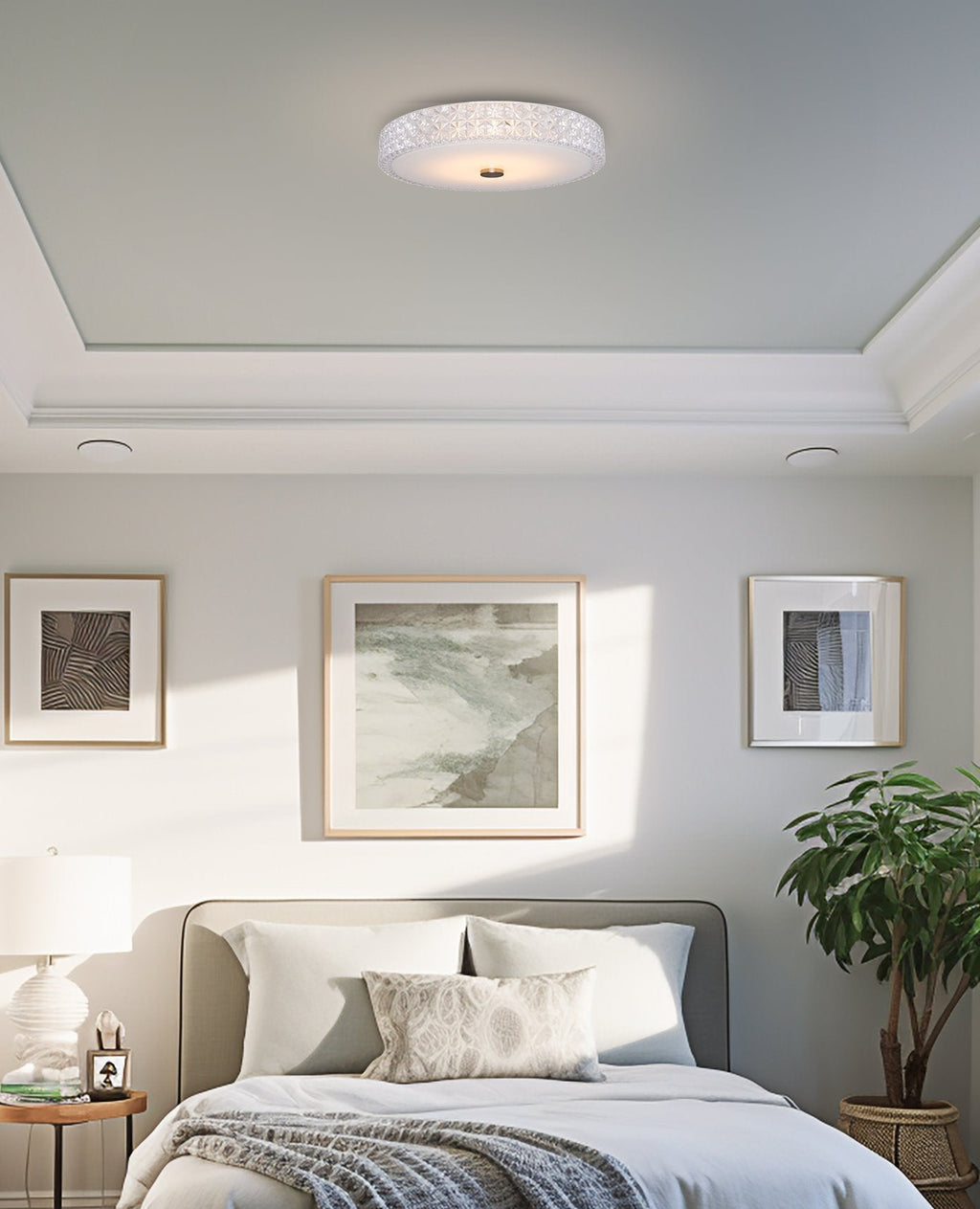 Plafonnier encastré moderne Maxine 15 à DEL intégrée de 20 W (équivalent 120 W)