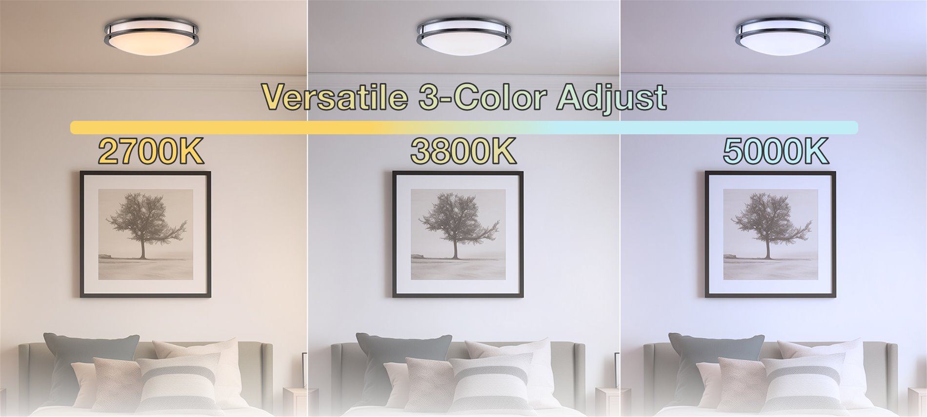 Plafonnier encastré moderne Brighton 16 à 2 anneaux LED (24 W)