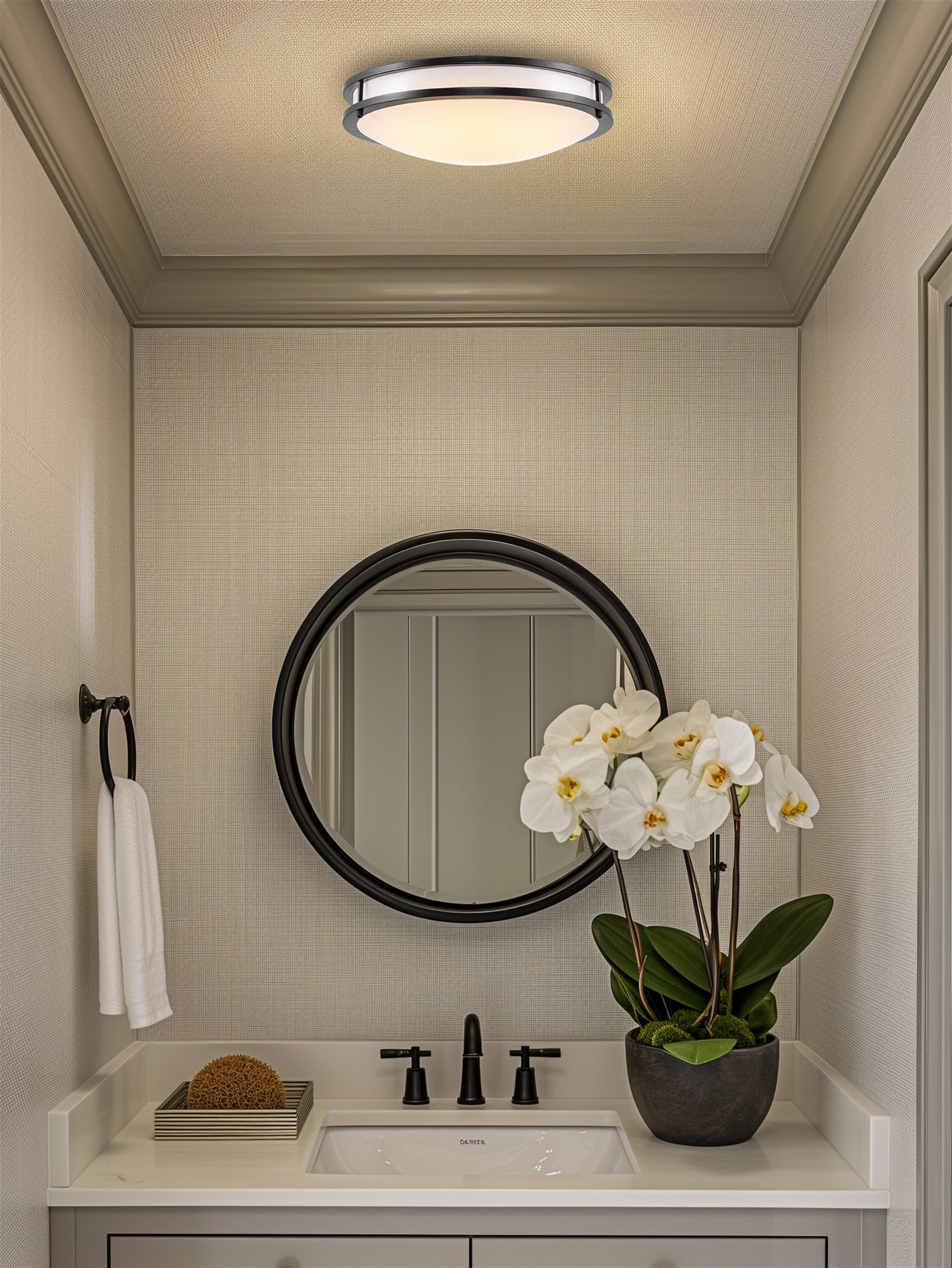 Plafonnier encastré moderne Brighton 16 à 2 anneaux LED (24 W)