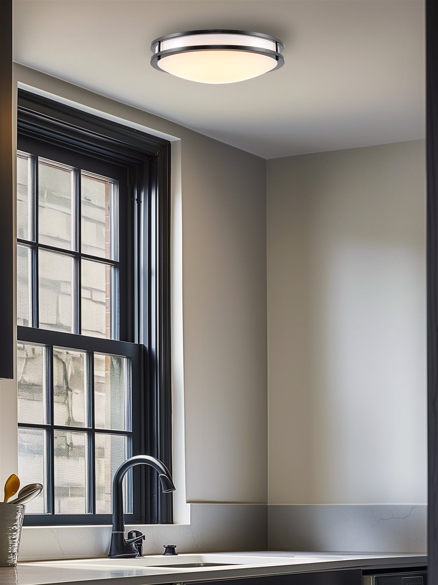 Plafonnier encastré moderne Brighton 16 à 2 anneaux LED (24 W)