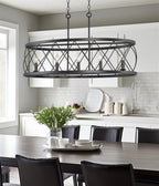 Luminaire traditionnel Eleanor 33 à 5 lumières pour îlot de cuisine