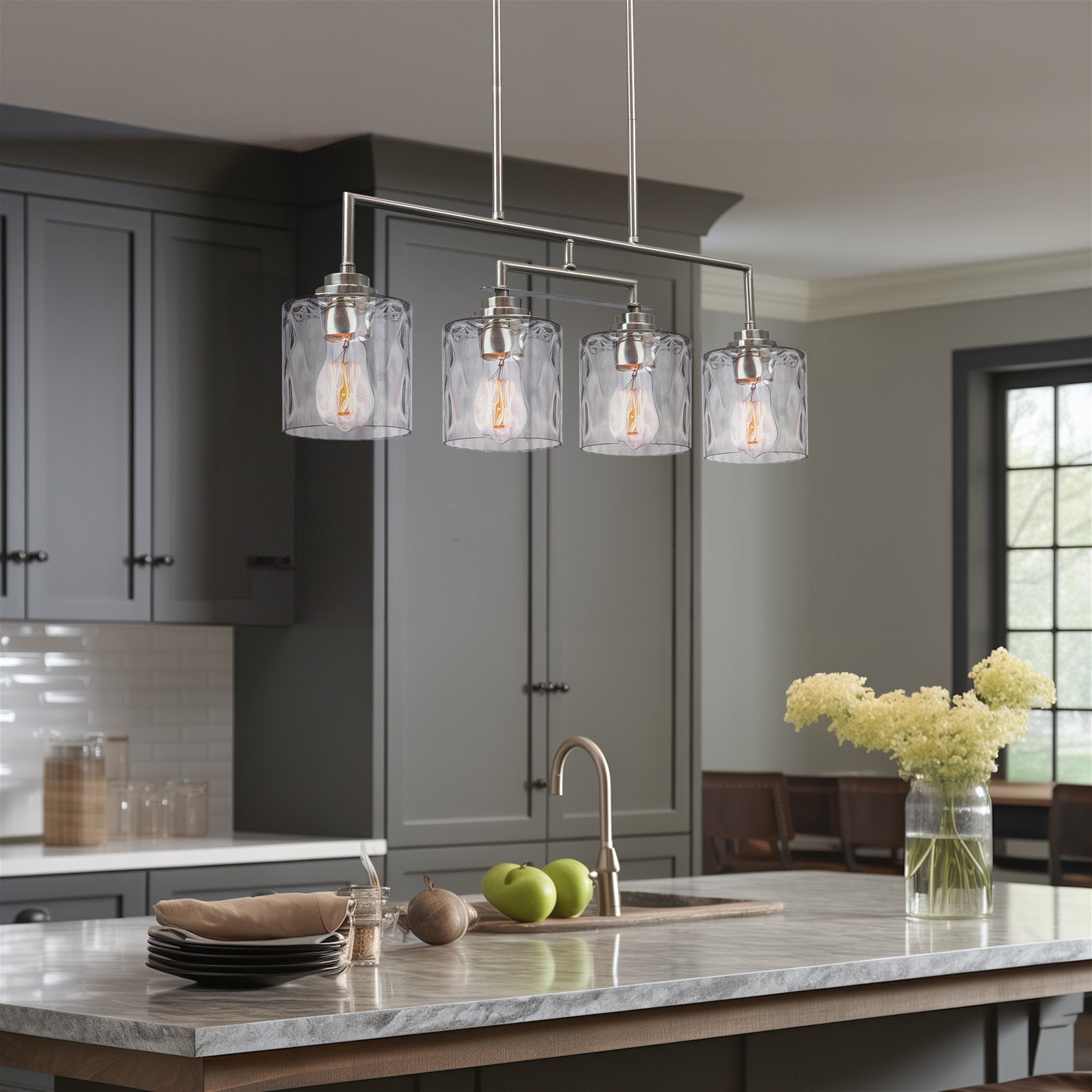 Monroe 28 Luminaire îlot moderne à 4 lumières