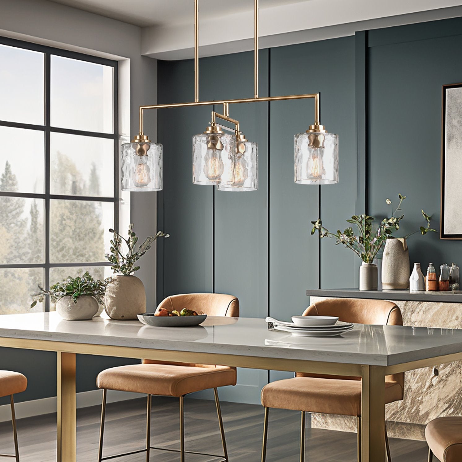 Monroe 28 Luminaire îlot moderne à 4 lumières