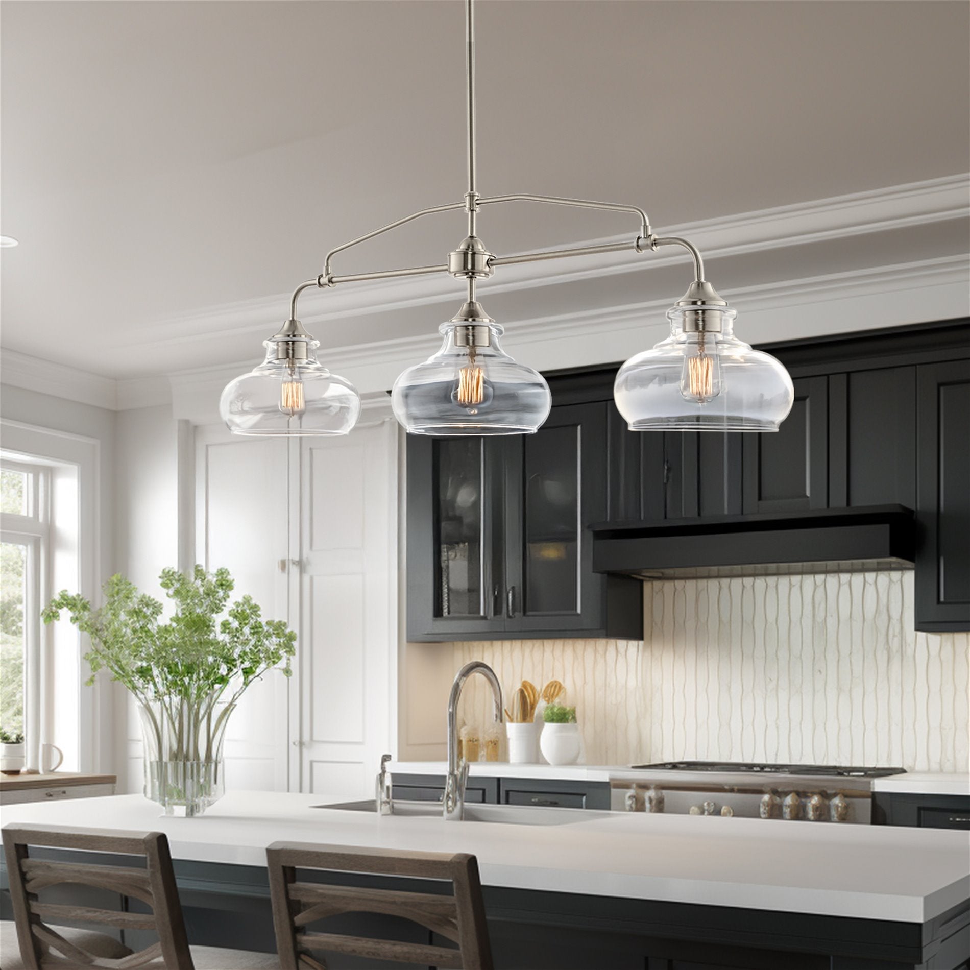 Harlow 38 Applique murale îlot moderne de style industriel, style ferme/école, à 3 lumières