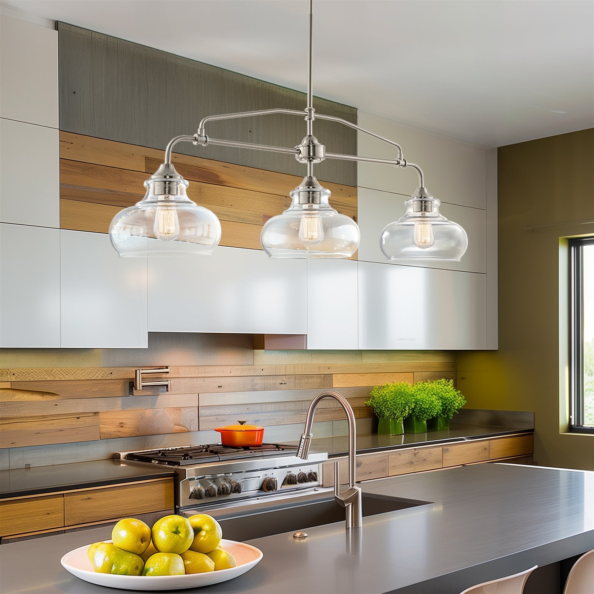 Harlow 38 Applique murale îlot moderne de style industriel, style ferme/école, à 3 lumières