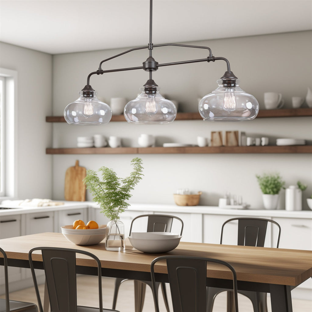 Harlow 38 Applique murale moderne industrielle style ferme à 3 lumières pour îlot de cuisine