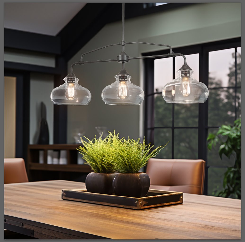 Harlow 38 Applique murale moderne industrielle style ferme à 3 lumières pour îlot de cuisine