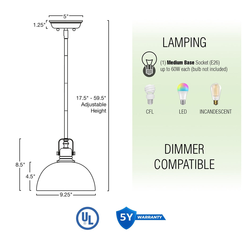Suspension industrielle contemporaine Belle 9
