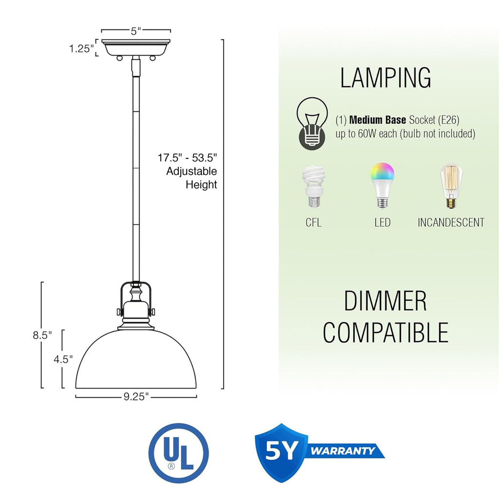 Suspension industrielle contemporaine Belle 9
