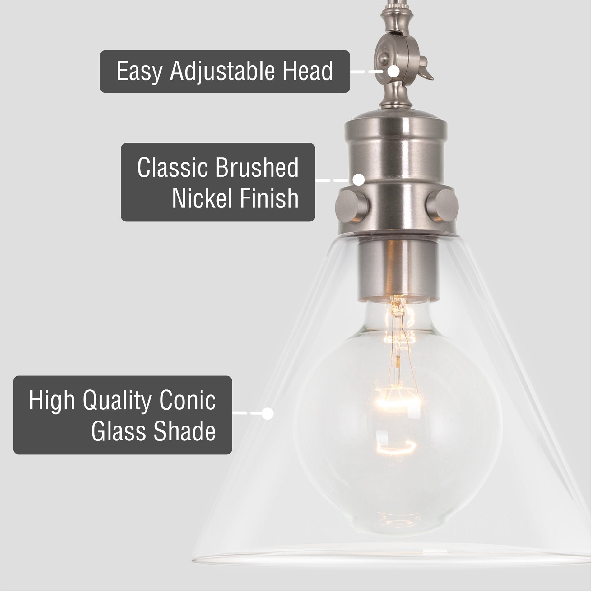 Emma 14 Suspension moderne de style ferme, grand format