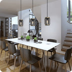 Suspension lanterne moderne Giles 11 en treillis de style ferme