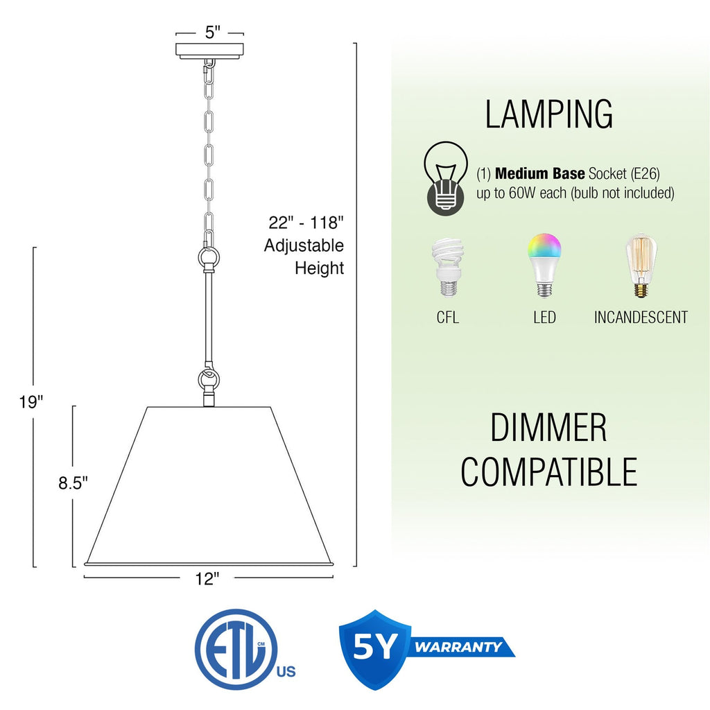 Suspension industrielle moderne Vida 12