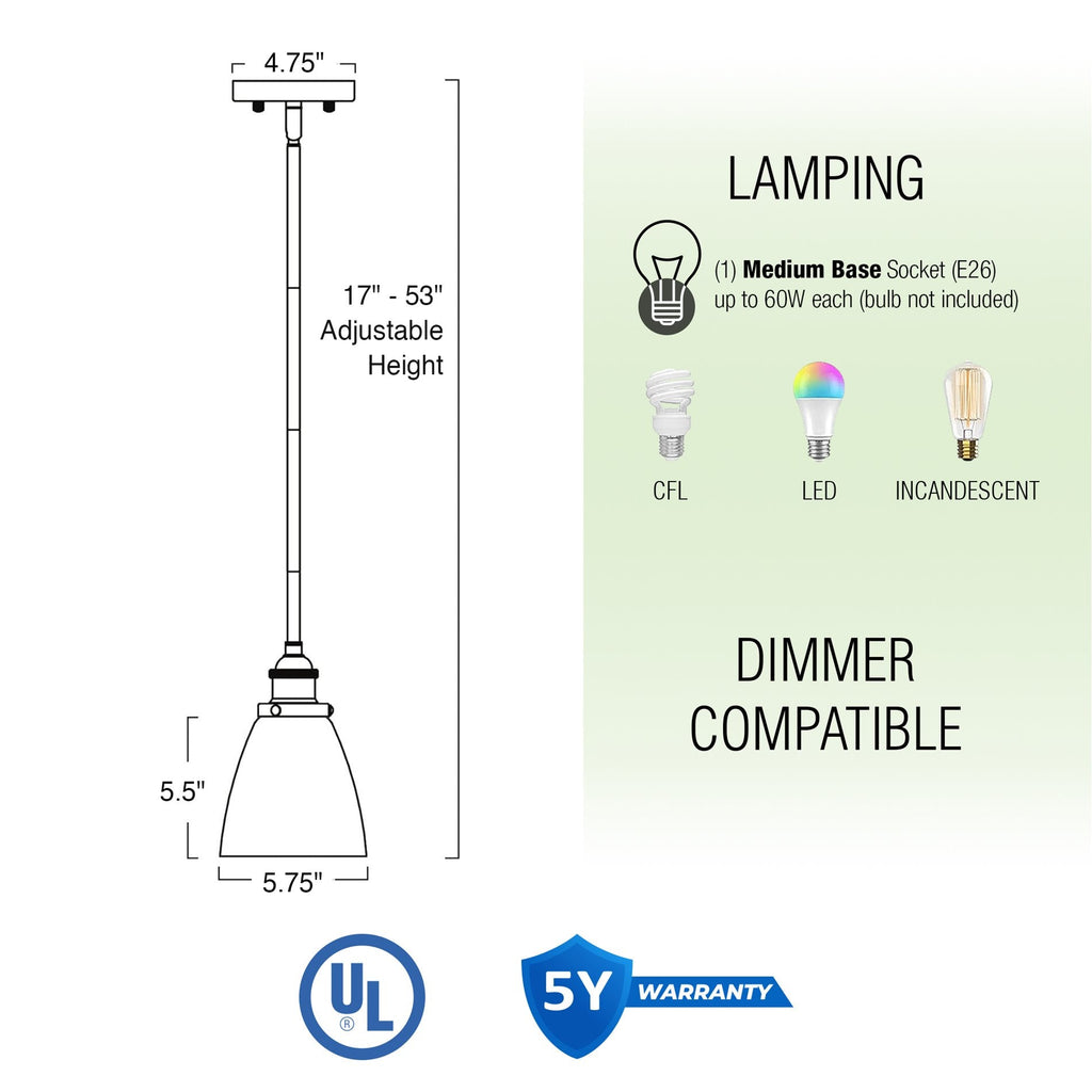 Suspension industrielle vintage Porter 8