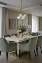 Lustre suspendu moderne Kira Home Jewel 16 à 6 lumières en cristal, hauteur de suspension réglable, finition laiton élégant
