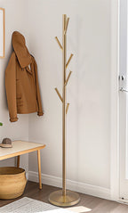 Appendiabiti da terra in metallo con 6 ganci Addison 68 Modern, ottone freddo