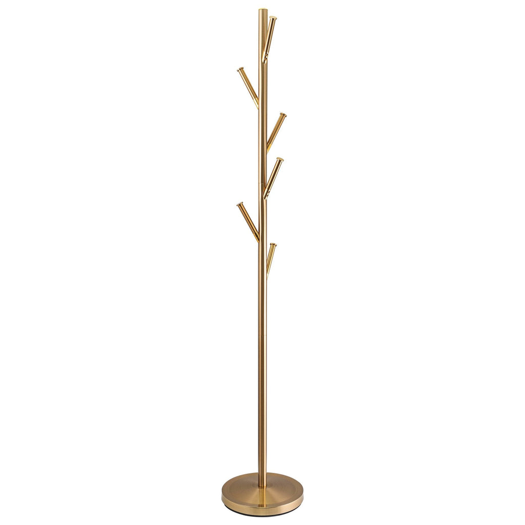 Appendiabiti da terra in metallo con 6 ganci Addison 68 Modern, ottone freddo