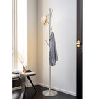 Porte-manteau autoportant en métal Addison 68, acier satiné