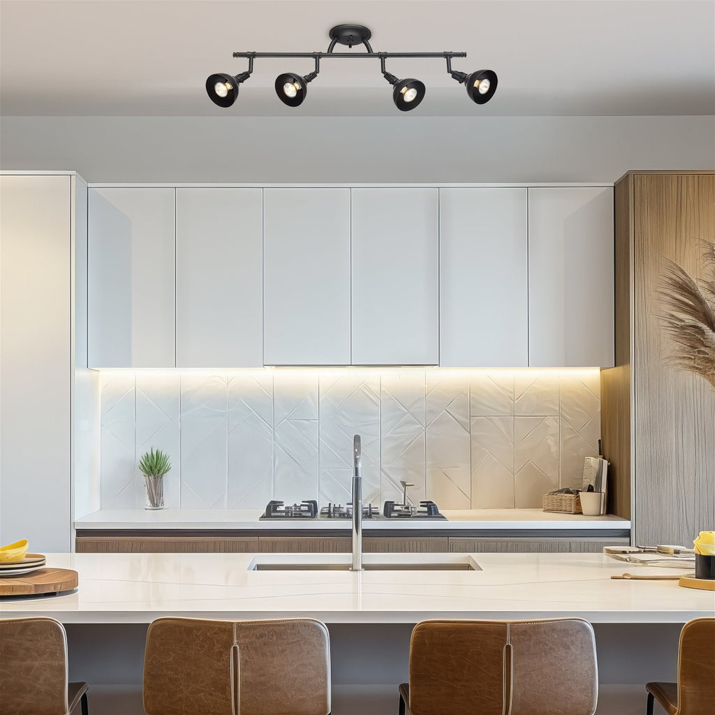 Éclairage sur rail directionnel industriel Broadway 30 à 4 lampes