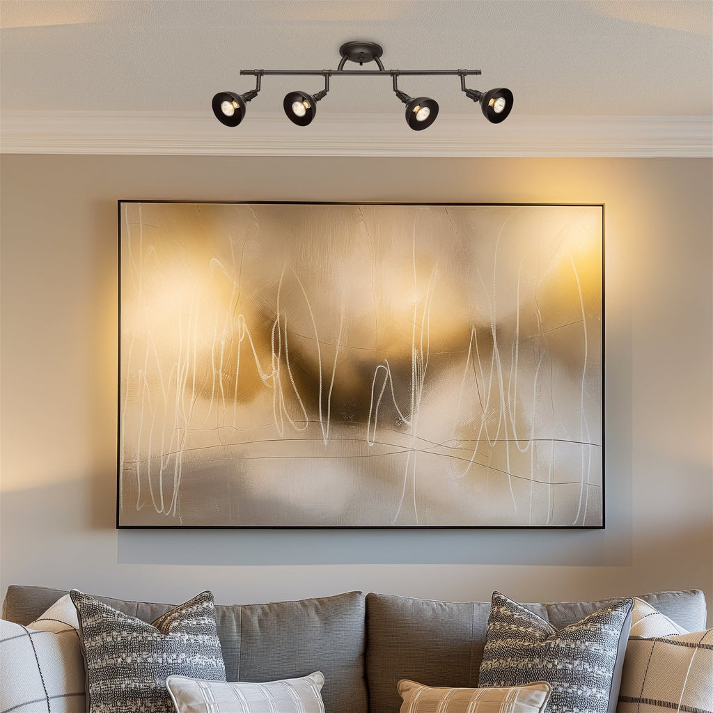 Éclairage sur rail directionnel industriel Broadway 30 à 4 lampes