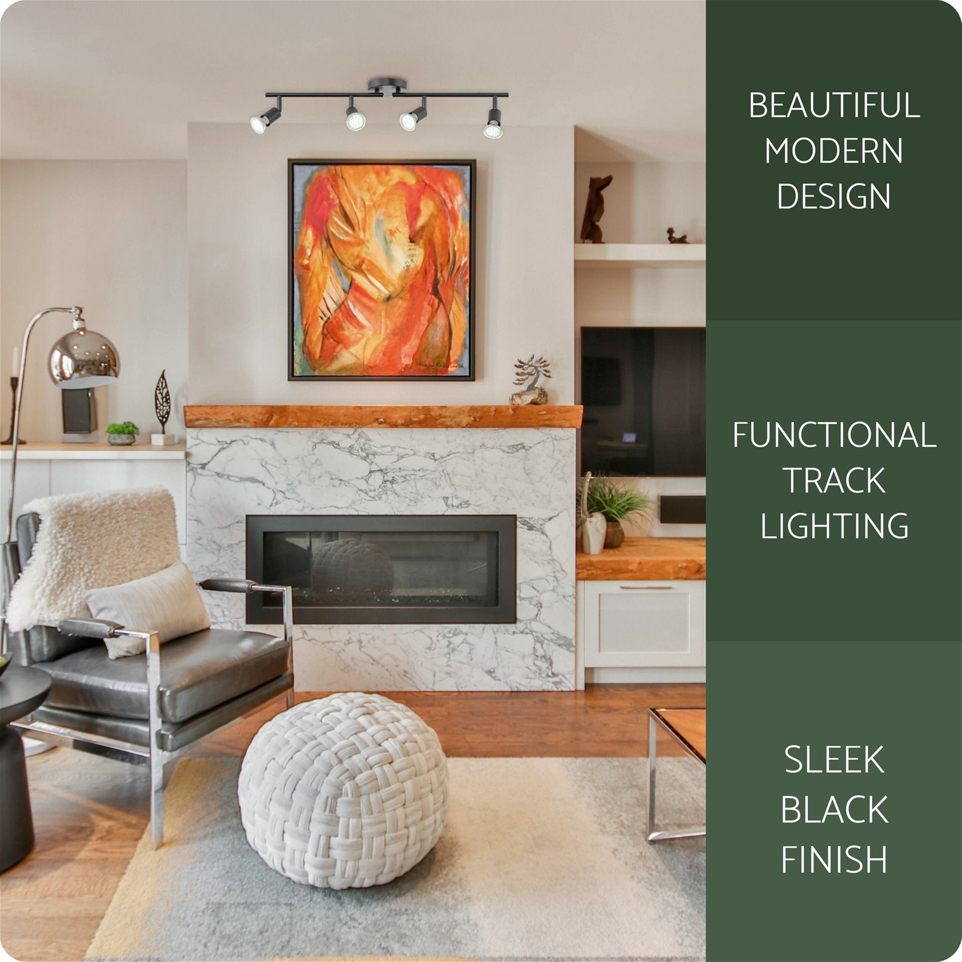 Applique murale/plafonnier directionnel moderne à 4 lumières Langford 27