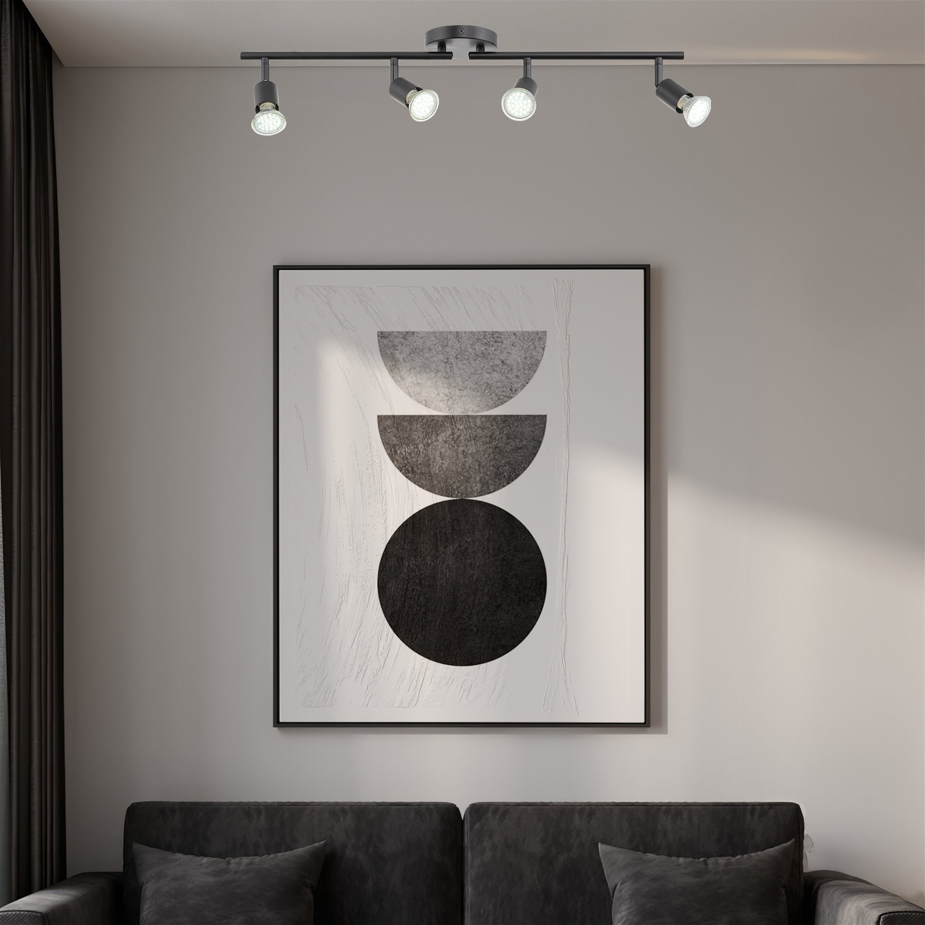 Applique murale/plafonnier directionnel moderne à 4 lumières Langford 27