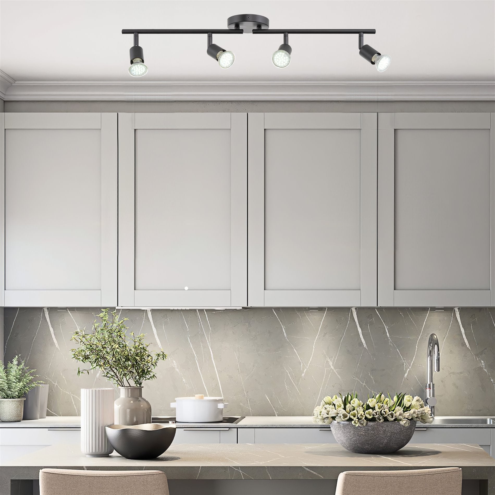 Applique murale/plafonnier directionnel moderne à 4 lumières Langford 27