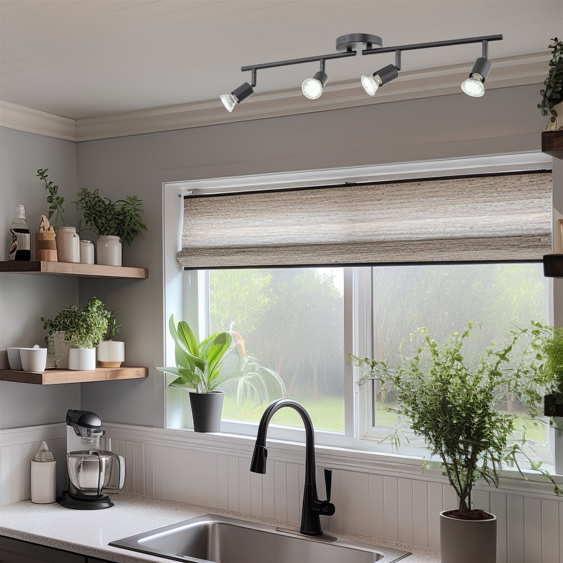 Applique murale/plafonnier directionnel moderne à 4 lumières Langford 27