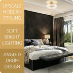 Plafonnier semi-encastré moderne Zoey 18 à 3 lumières