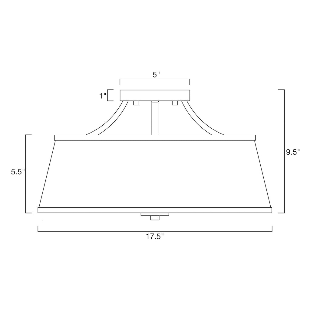 Plafonnier semi-encastré moderne Zoey 18 à 3 lumières