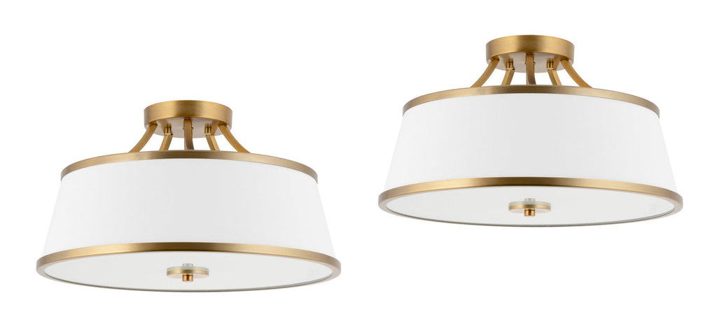 Plafonnier semi-encastré moderne Zoey 18 à 3 lumières