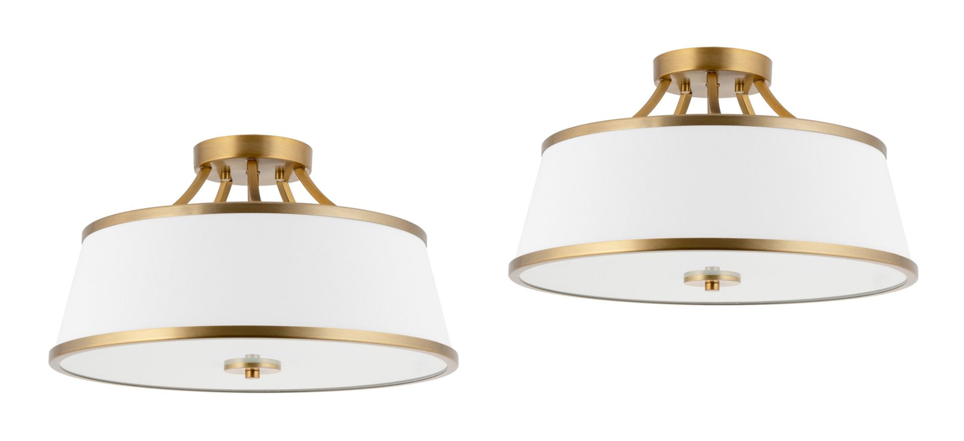 Plafonnier semi-encastré moderne Zoey 18 à 3 lumières