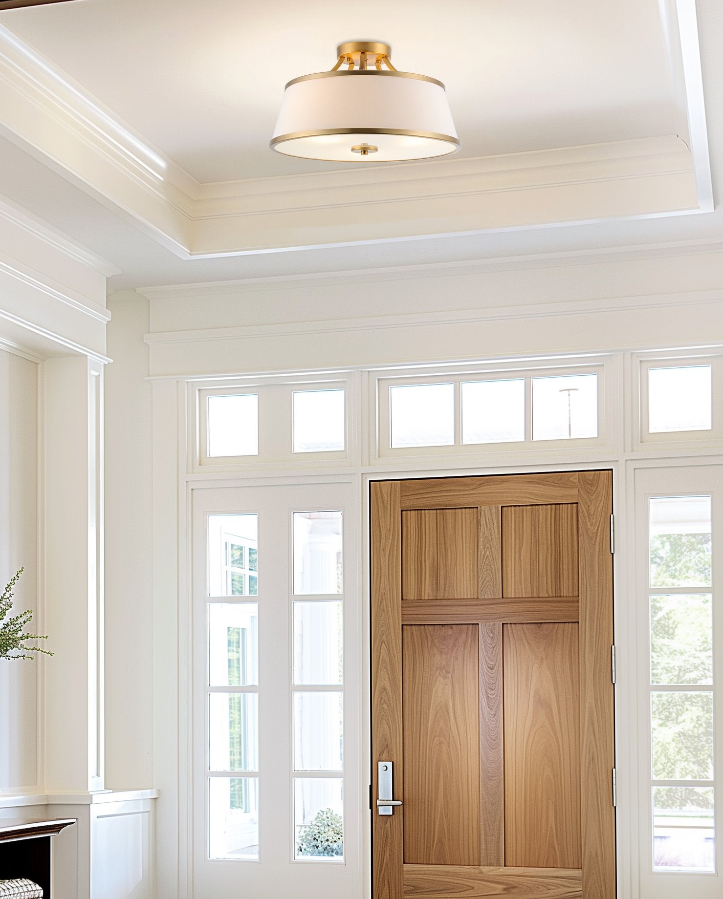 Plafonnier semi-encastré moderne Zoey 18 à 3 lumières