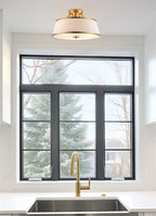 Plafonnier semi-encastré moderne Zoey 18 à 3 lumières