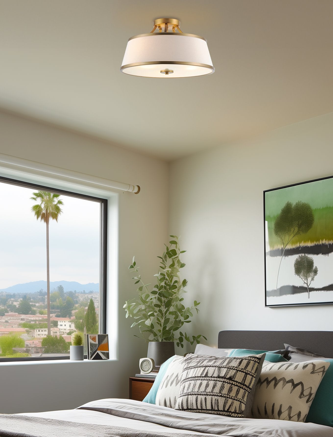 Plafonnier semi-encastré moderne Zoey 18 à 3 lumières