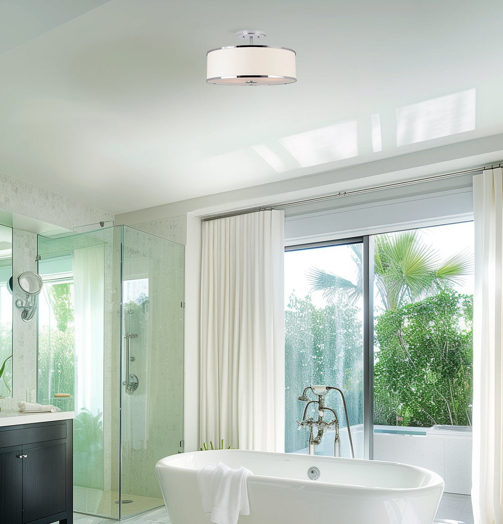 Plafonnier semi-encastré rétro moderne à 3 lumières Chloe 15