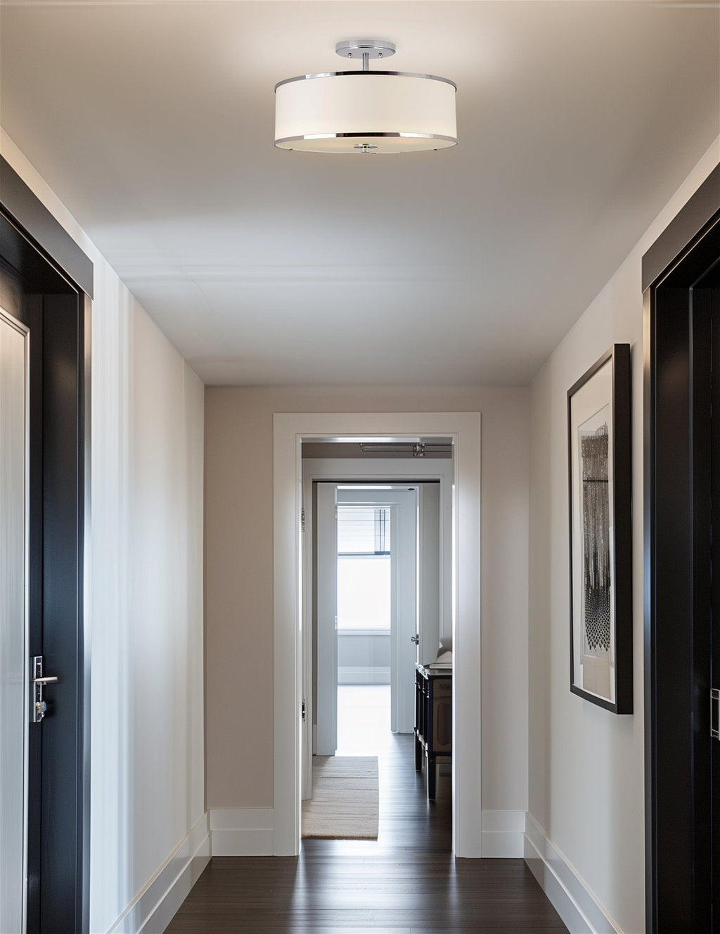 Plafonnier semi-encastré rétro moderne à 3 lumières Chloe 15