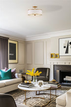 Plafonnier semi-encastré rétro moderne à 3 lumières Chloe 15