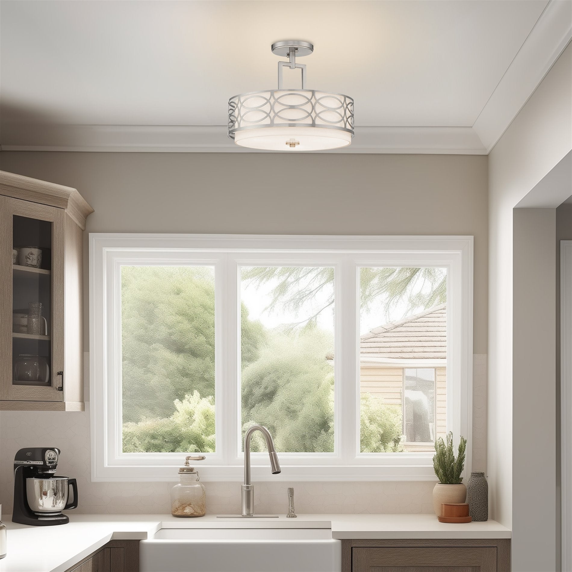 Plafonnier semi-encastré Sienna 15 à 3 lumières