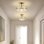 Plafonnier semi-encastré Zurich 12 style ferme rustique