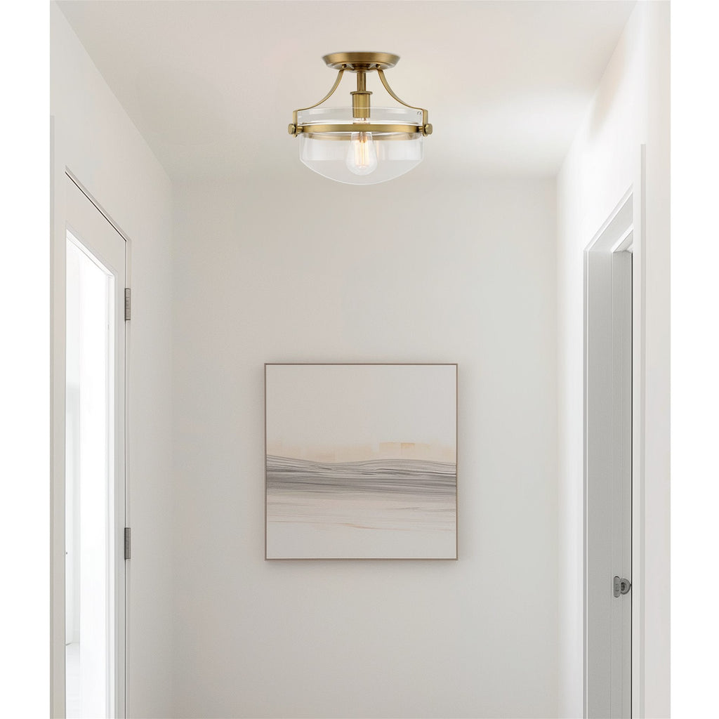 Plafonnier semi-encastré Zurich 12 style ferme rustique