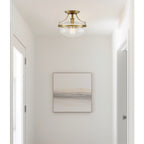 Plafonnier semi-encastré Zurich 12 style ferme rustique