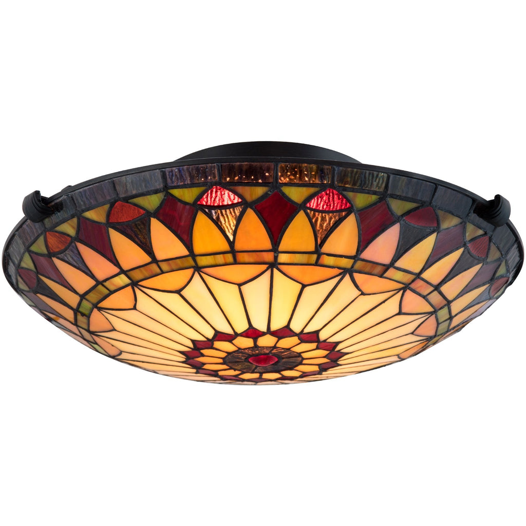 Plafoniera Mateo 16 2-Light in vetro Tiffany