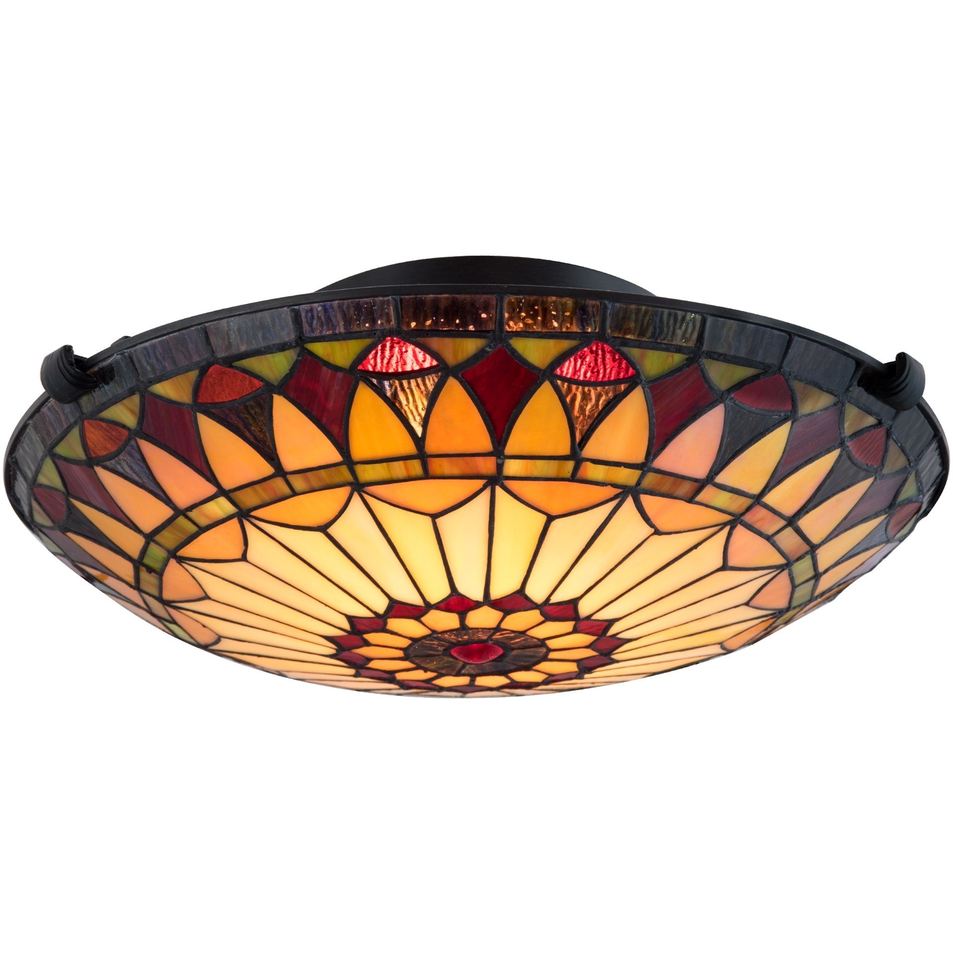 Plafoniera Mateo 16 2-Light in vetro Tiffany