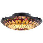 Plafoniera Mateo 16 2-Light in vetro Tiffany