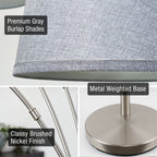 Lampadaire arqué moderne Akira 79 à 3 lumières avec interrupteur à 3 positions