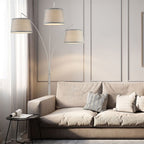 Lampadaire arqué moderne Akira 79 à 3 lumières avec interrupteur à 3 positions