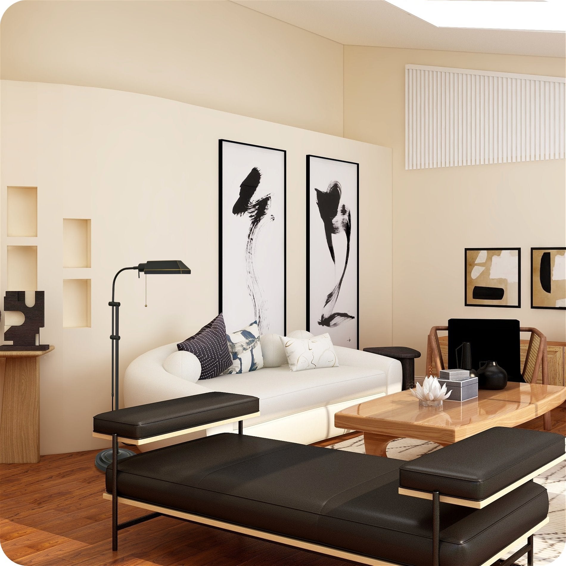 Lampe sur pied de pharmacie moderne et réglable Kira Home Prescott 58, ampoule LED 6 W (équivalent 60 W)