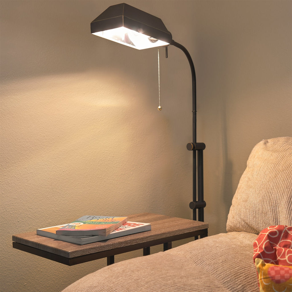 Kira Home Prescott Lampada da terra moderna industriale regolabile 58" con lampadina LED da 6W (equivalente a 60W)