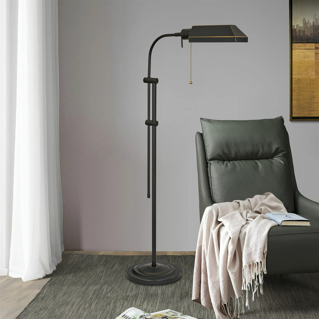 Kira Home Prescott Lampada da terra moderna industriale regolabile 58" con lampadina LED da 6W (equivalente a 60W)